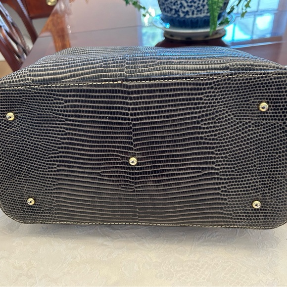 Dooney & Bourke Black and Brown Textured Tote - Picture 3 of 5